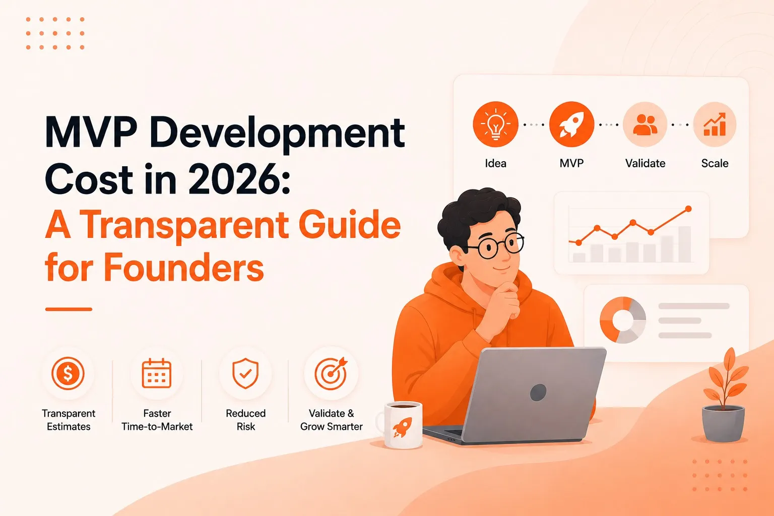 Founder reviewing MVP development cost estimates and startup product roadmap